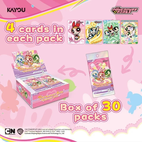 Kayou Powerpuff Girls Candy Edition 1 booster box, 30 packs per box and 4 cards in each pack