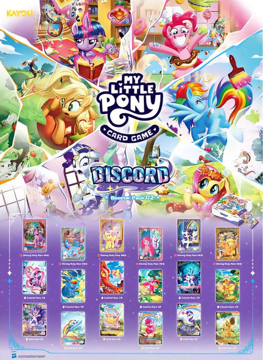 My Little Pony Discord Edition BP02 top chase cards — Shining Ruby, Colorful and Gold Rare Kayou cards