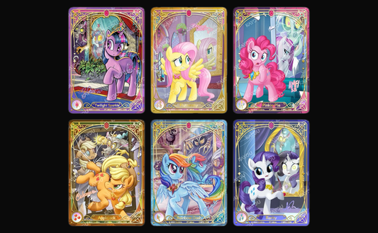 My Little Pony Discord Edition BP02 top chase cards: the six Shining Ruby Rares, BP02-RR01 to RR06