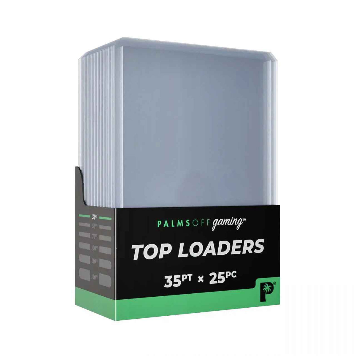 35pt rigid top loaders for trading cards, 25 per pack