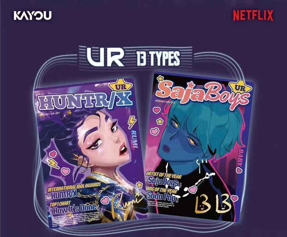 K-Pop Demon Hunters Classic Edition Platinum Booster Box – side of the box showing set details