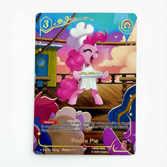 My Little Pony Discord TCG — Pinkie Pie promo card BP02-CR03, holographic card front