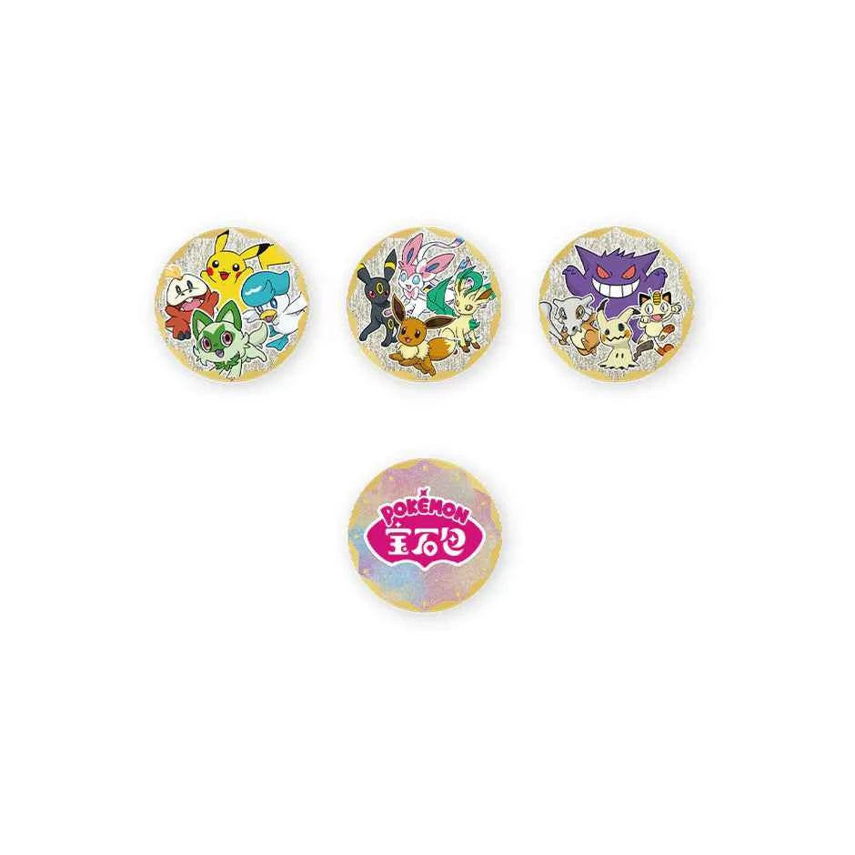 Pokemon Gem Pack Badge Set Simplified Chinese - Box Contents View - Collectable Cartel