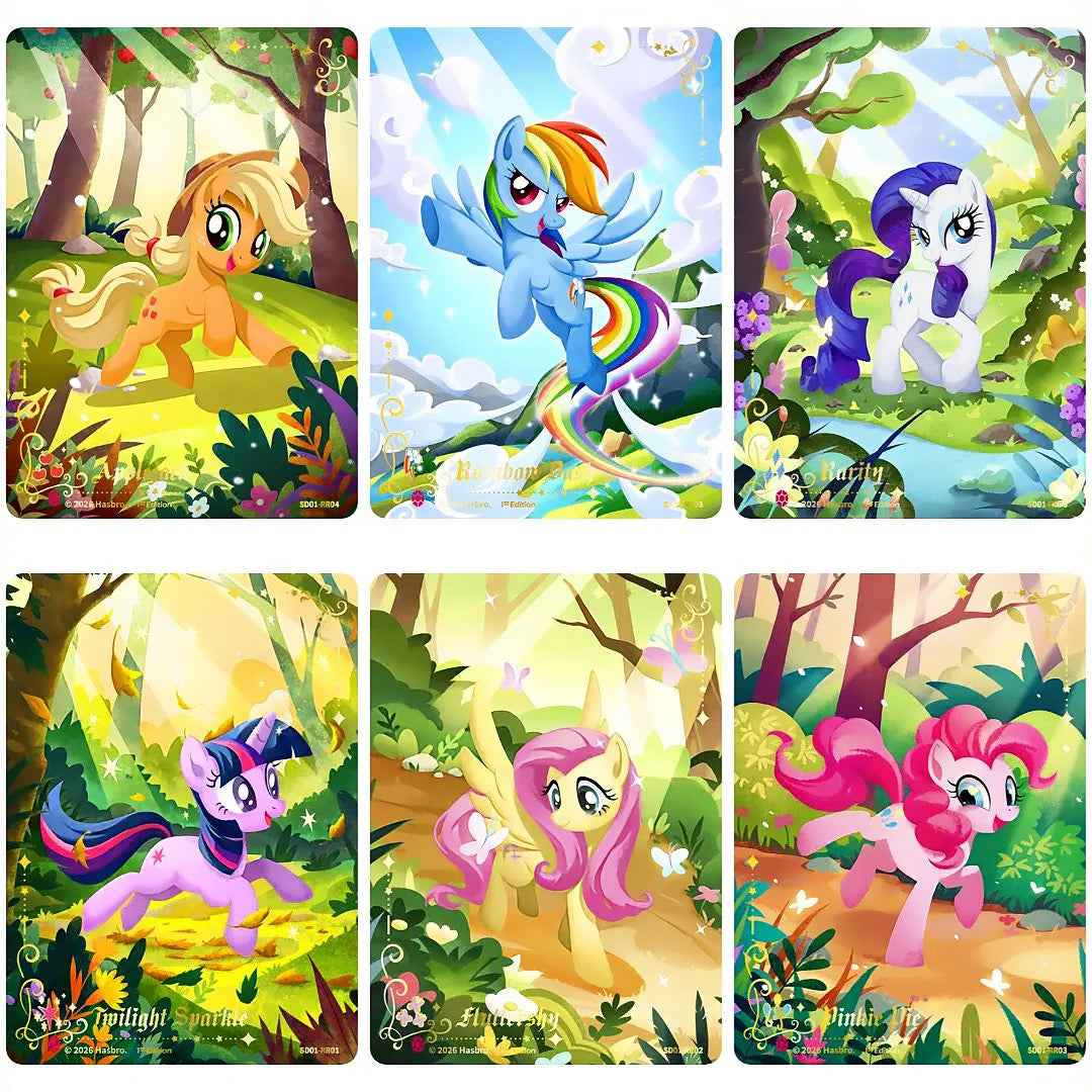 My Little Pony TCG — Complete Ruby Rare Set of 6 (SD01-RR01–RR06)