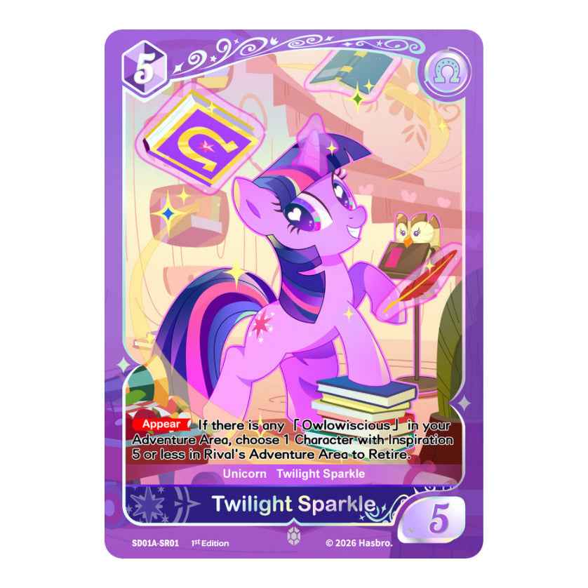 My Little Pony TCG — Complete Silver Rare Set of 6 (SD01A–F SR01)