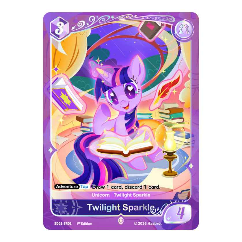 My Little Pony TCG — Complete Silver Rare Set of 6 (SD01-SR01–SR06)