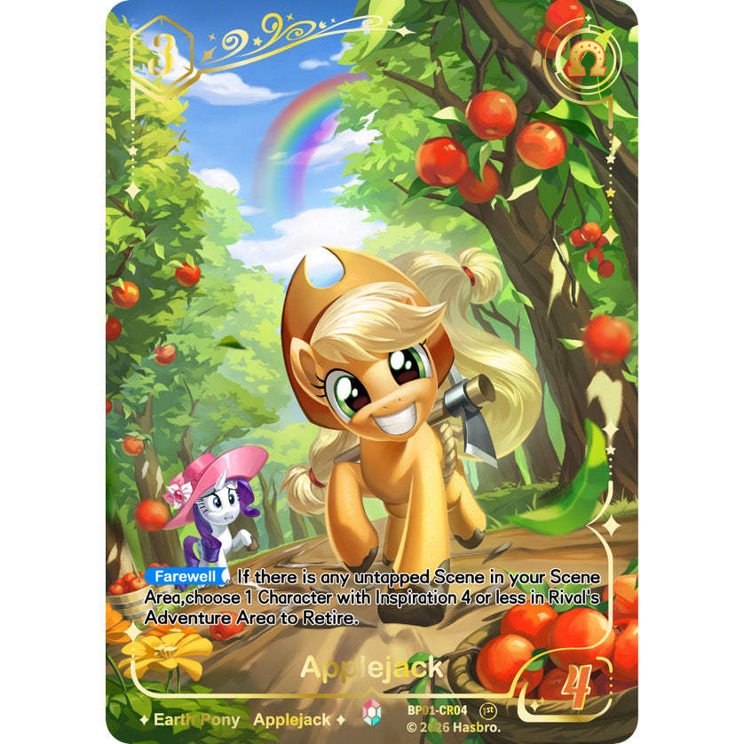 Applejack, Colorful Rare BP01-CR04, My Little Pony TCG single card