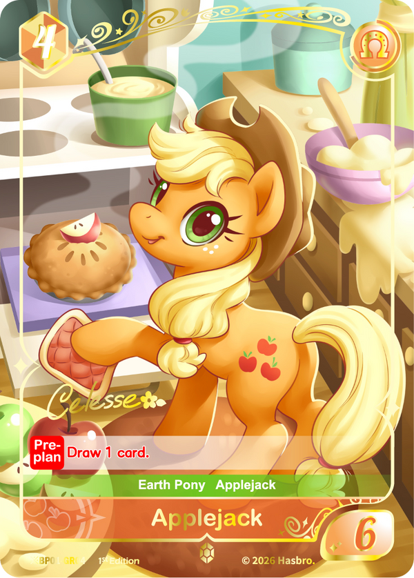 Applejack BP01-GR04 My Little Pony TCG Shining Gold Rare card