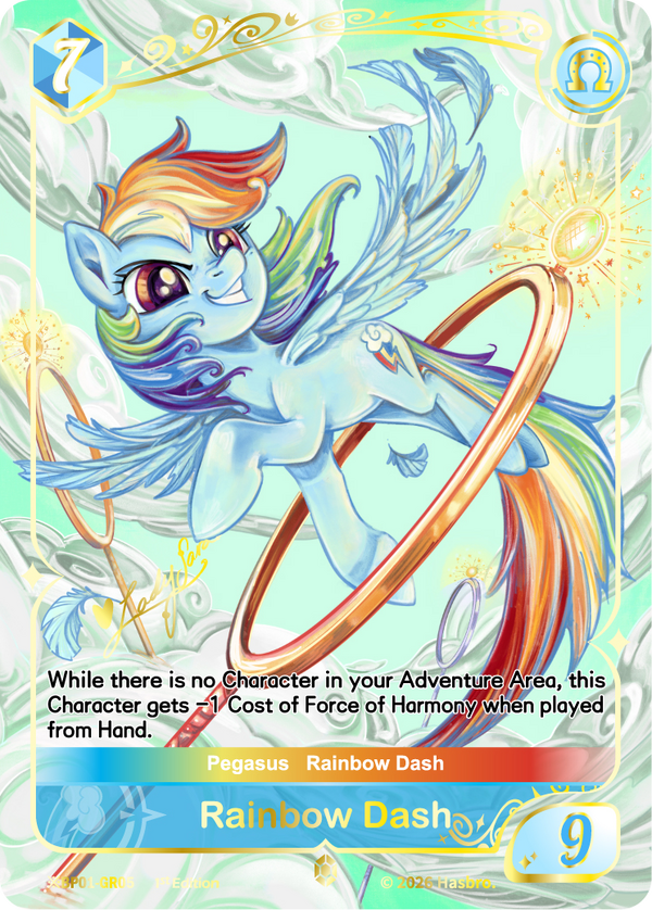 Rainbow Dash BP01-GR05 My Little Pony TCG Shining Gold Rare card