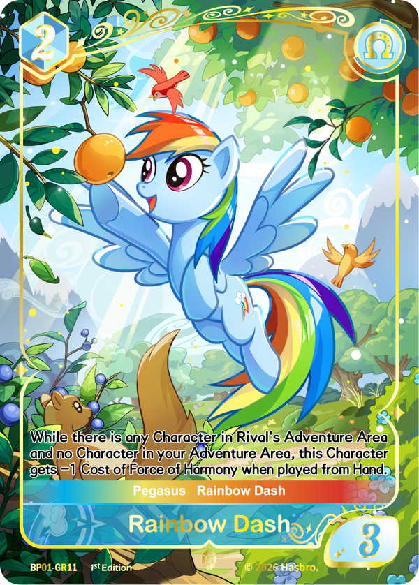 Rainbow Dash BP01-GR11 My Little Pony TCG Gold Rare single card
