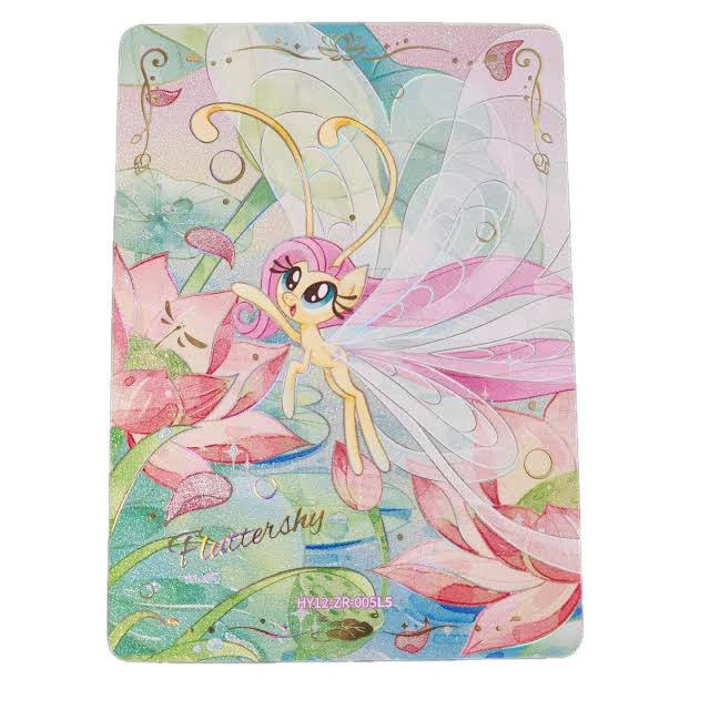 Fluttershy Zenith Rare Breezie card, My Little Pony TCG Moon 12, HY12-ZR-005