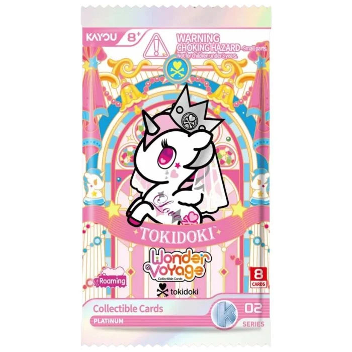 tokidoki Wonder Voyage Series 2 Platinum foil booster pack, 8 cards per pack