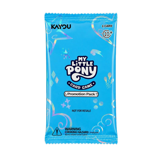 Kayou My Little Pony TCG Promotion Pack, sealed 1-card English promo pack in blue foil wrapper with Discord BP02 promo card
