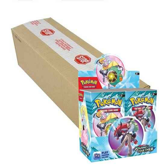 Pokemon Journey Together SV09 Enhanced Booster Box Sealed Case 6 Boxes - Front View - Collectable Cartel