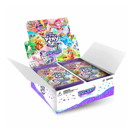 KAYOU My Little Pony TCG Discord Edition Series 2 Booster Box - Open View Showing Packs - Collectable Cartel