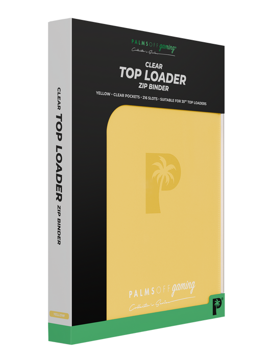 Palms Off Gaming 9-pocket top loader zip binder in yellow