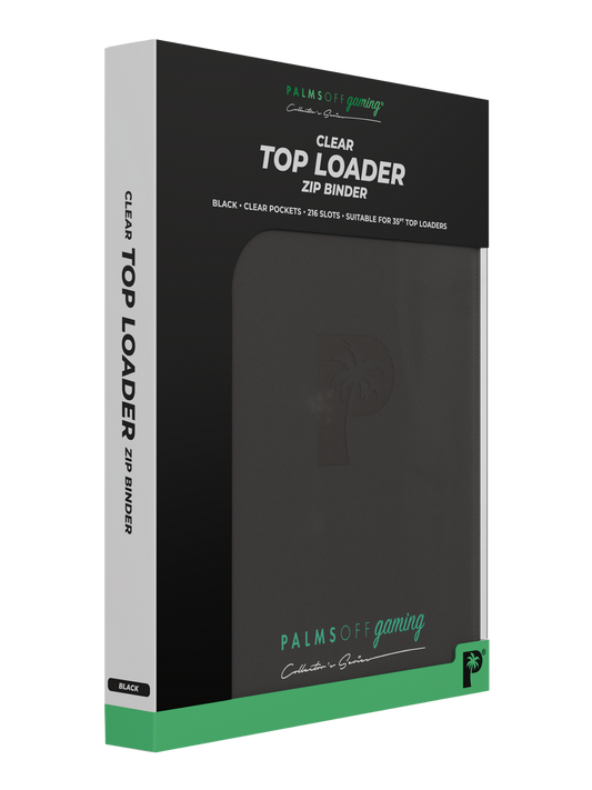 Palms Off Gaming 9-pocket top loader zip binder in black