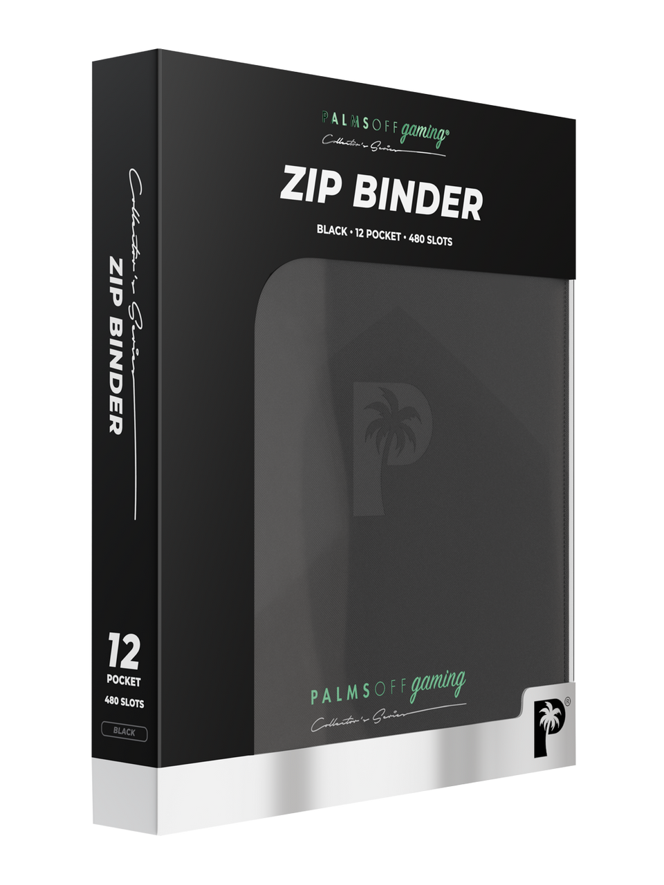 Palms Off Gaming 12-pocket zip binder in black