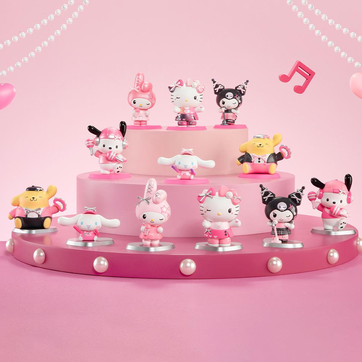 POP MART Sanrio Pink Party figures – 12 designs, 6 regular plus 6 secret variants