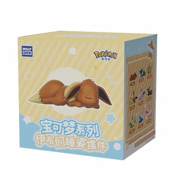 Holly Box Pokémon Eevee Sleeping Pose figures blind box – sealed box with sleeping Eevee artwork