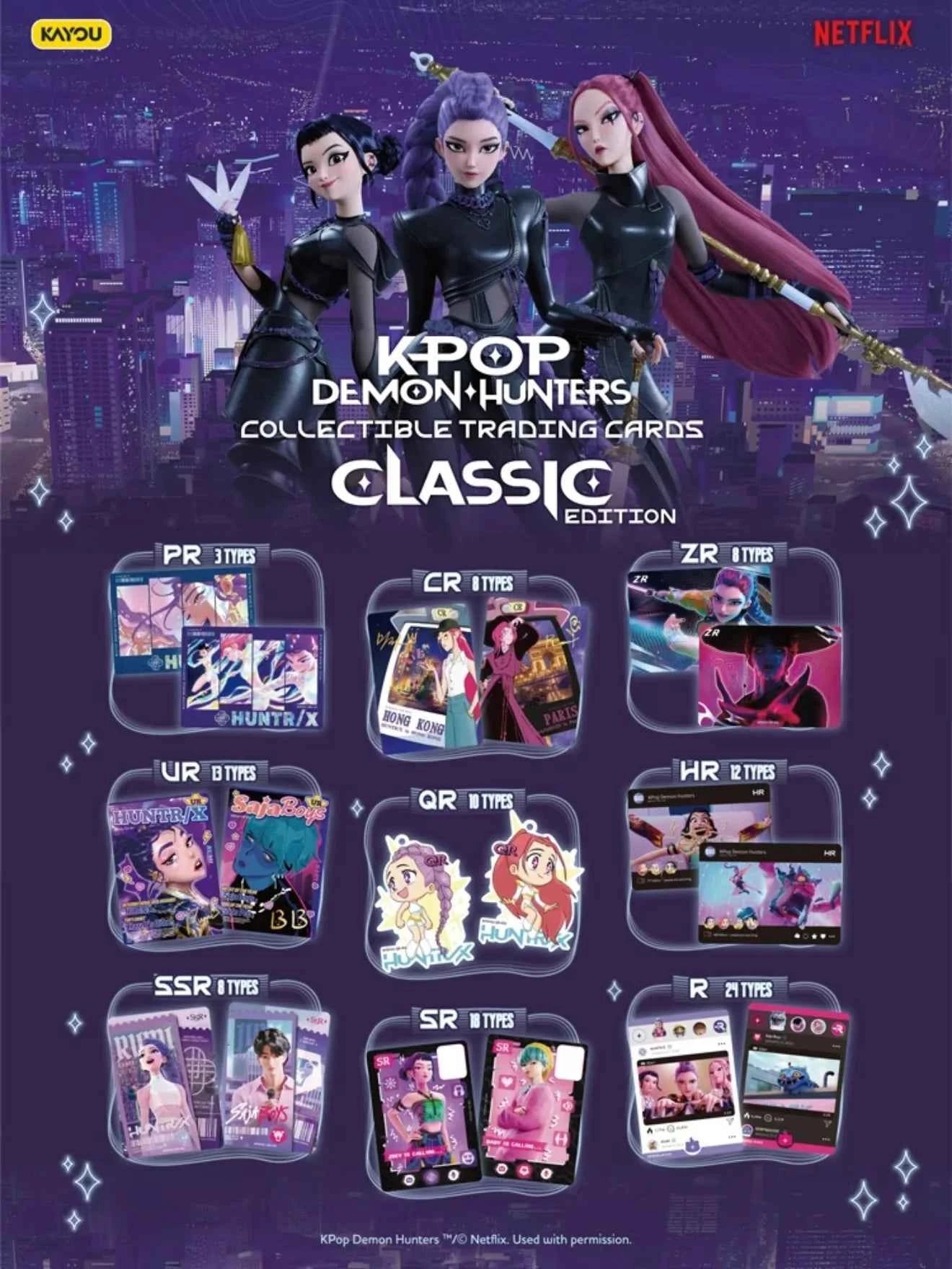 K-Pop Demon Hunters Classic Edition Platinum Booster Box – back of the box