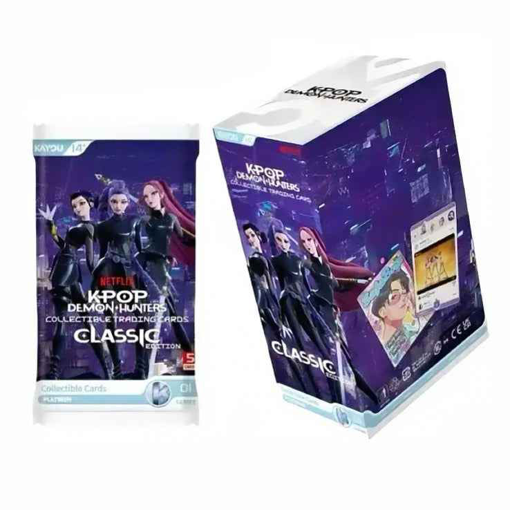 K-Pop Demon Hunters Classic Edition Platinum Booster Box – front of the sealed box