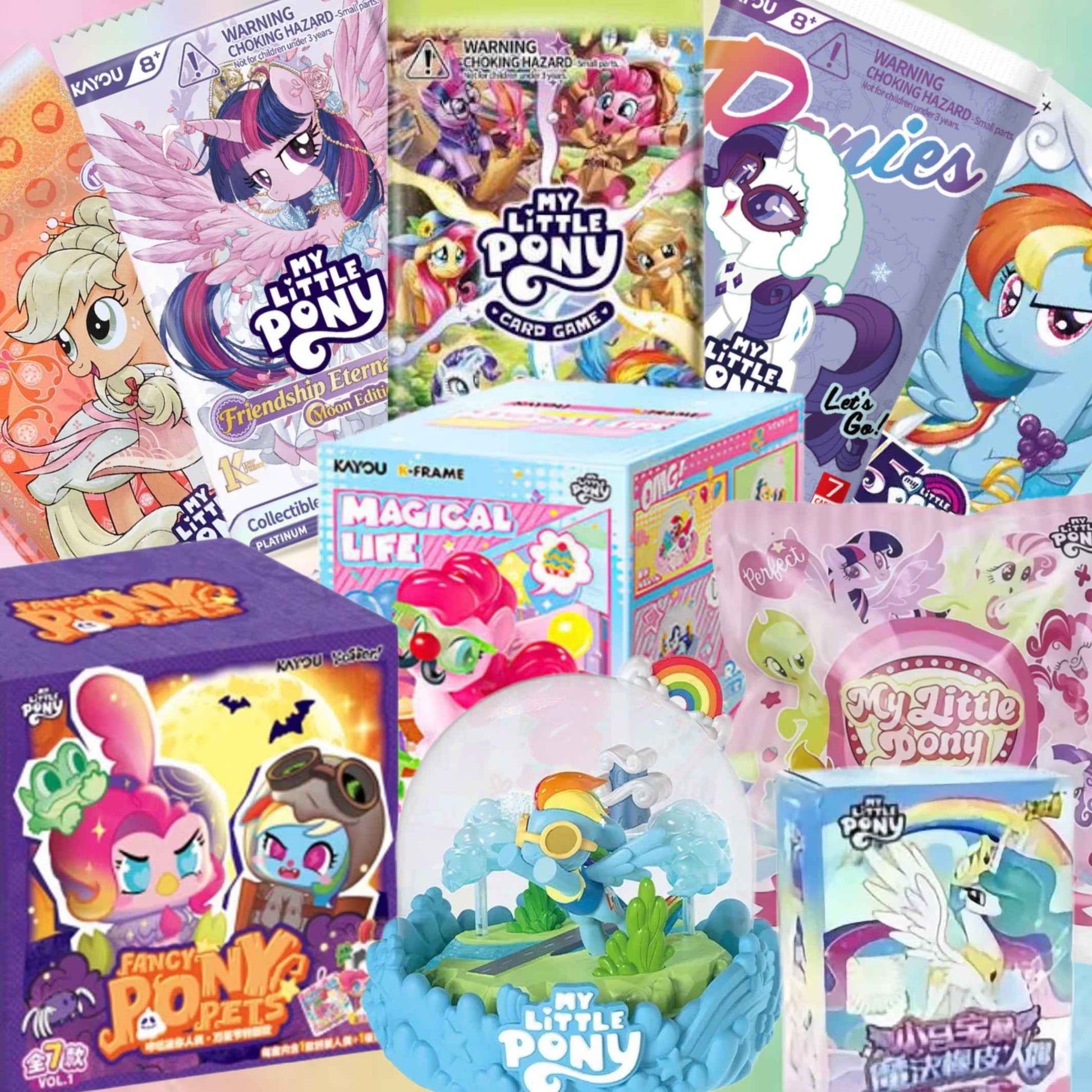 My Little Pony Mystery Bundle with trading card packs, blind boxes and plush