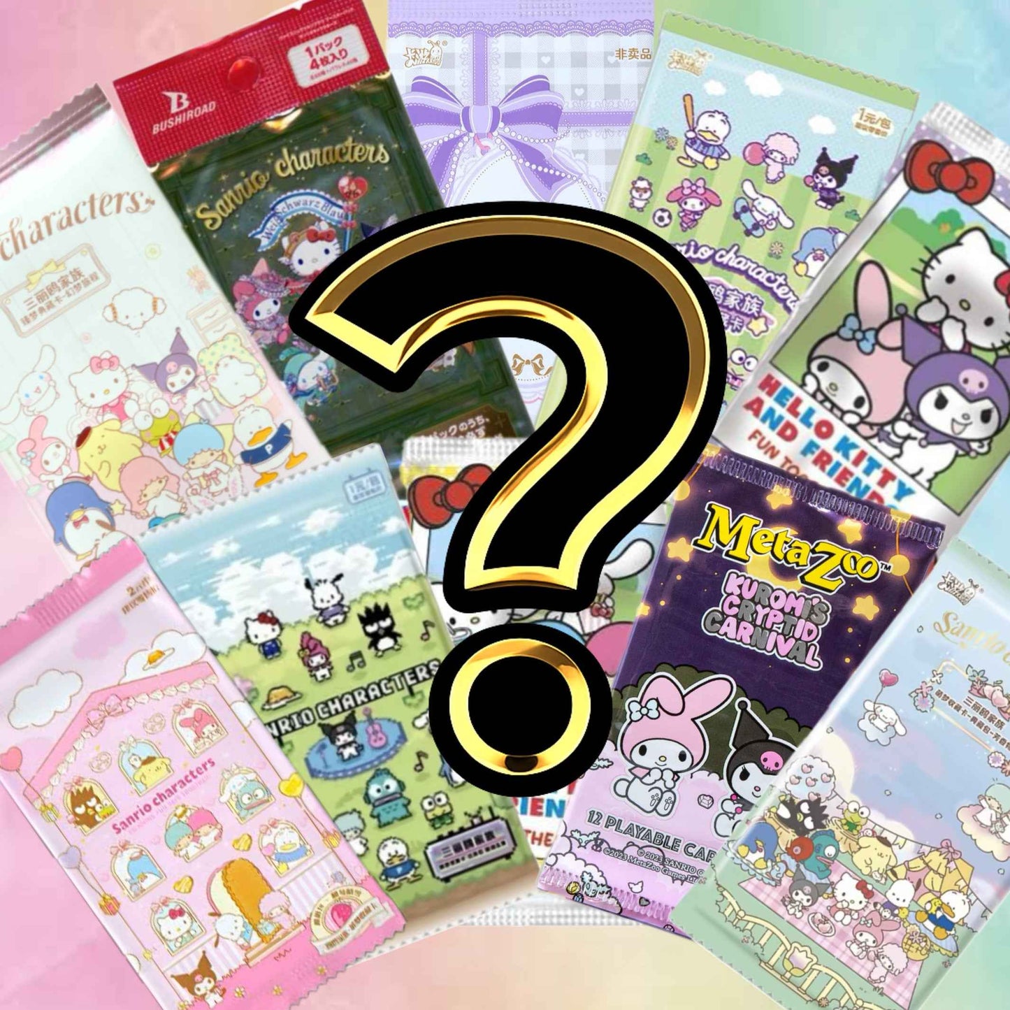 Sanrio mystery booster pack bundle – assorted sealed Sanrio booster packs