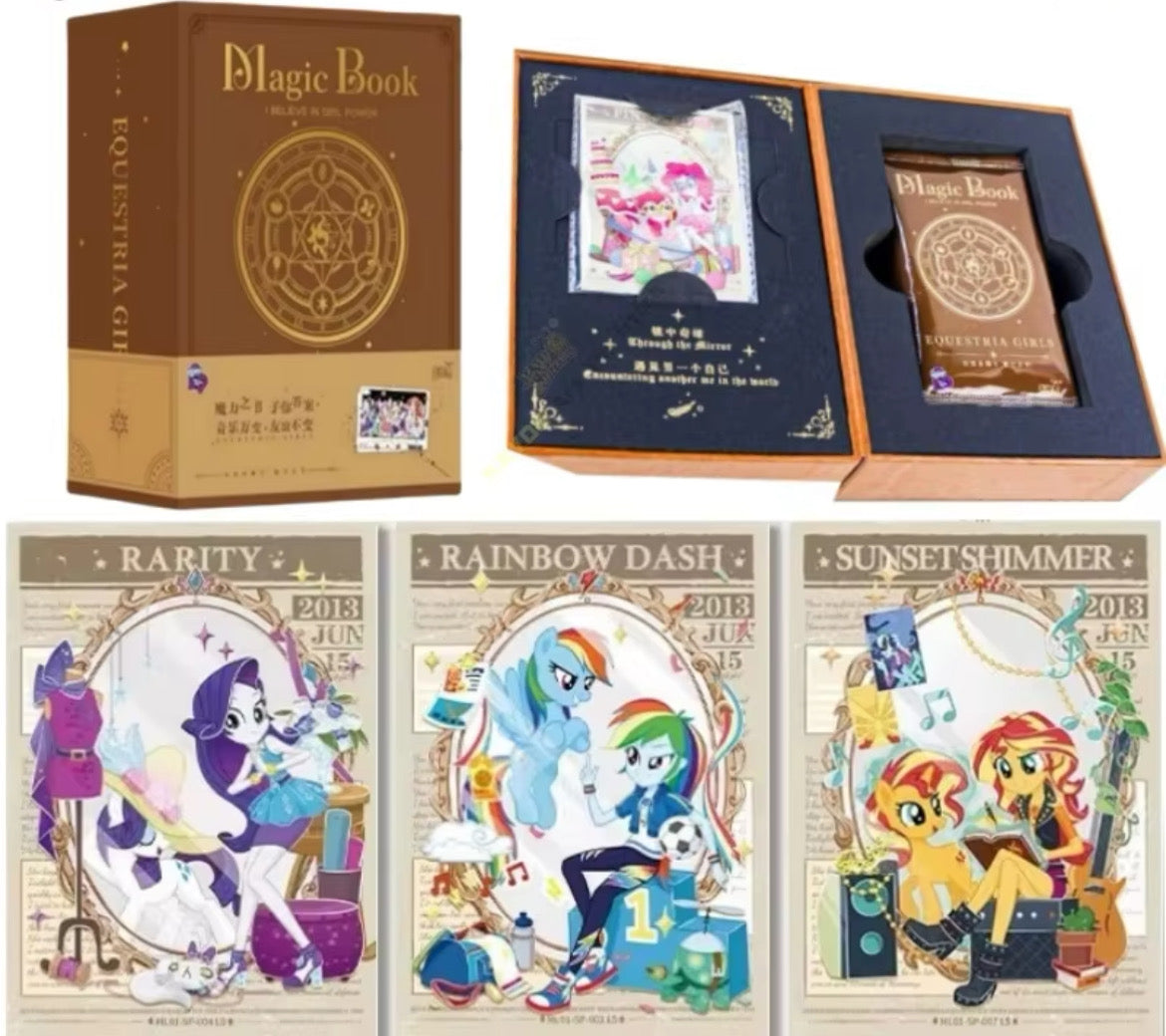 My Little Pony Equestria Girls Magic Book card box with character trading cards
