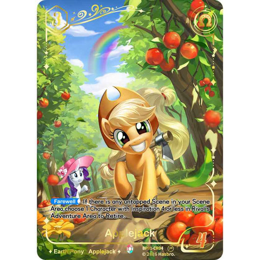 Applejack Colorful Rare card BP01-CR04, My Little Pony TCG Fantasy Wonderland single