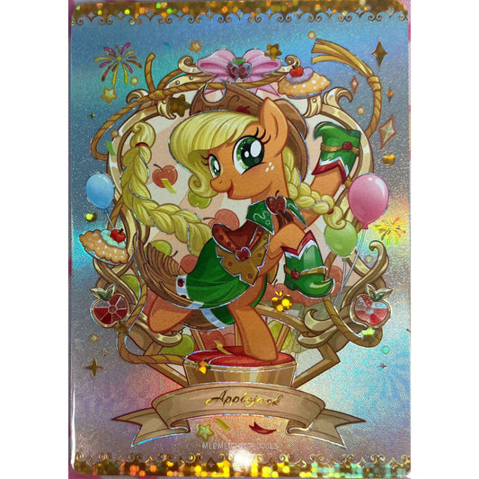 Applejack Super Golden Rare card MLPME02-SGR-006, My Little Pony Moon Edition single