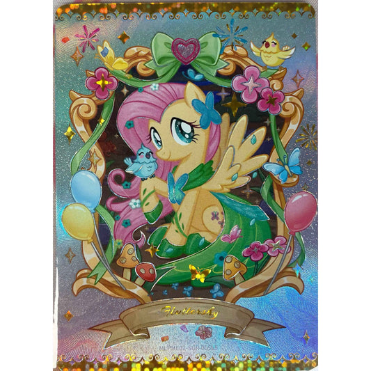 Fluttershy Super Golden Rare card MLPME02-SGR-005, My Little Pony Moon Edition single