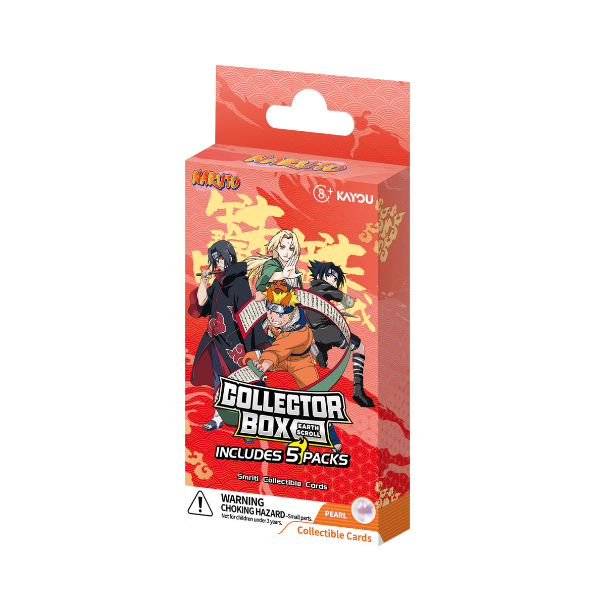 KAYOU Naruto Earth Scroll Series 2 Collector Box (002-NA), 5 packs, featuring Naruto, Tsunade, Itachi and Sasuke