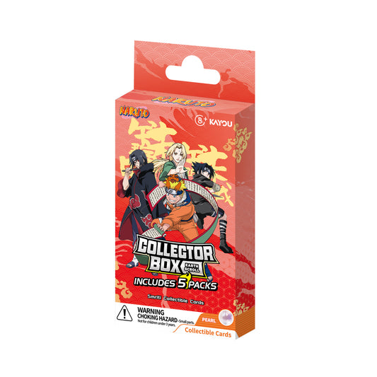 KAYOU Naruto Earth Scroll Series 2 Collector Box (002-NA), 5 packs, featuring Naruto, Tsunade, Itachi and Sasuke