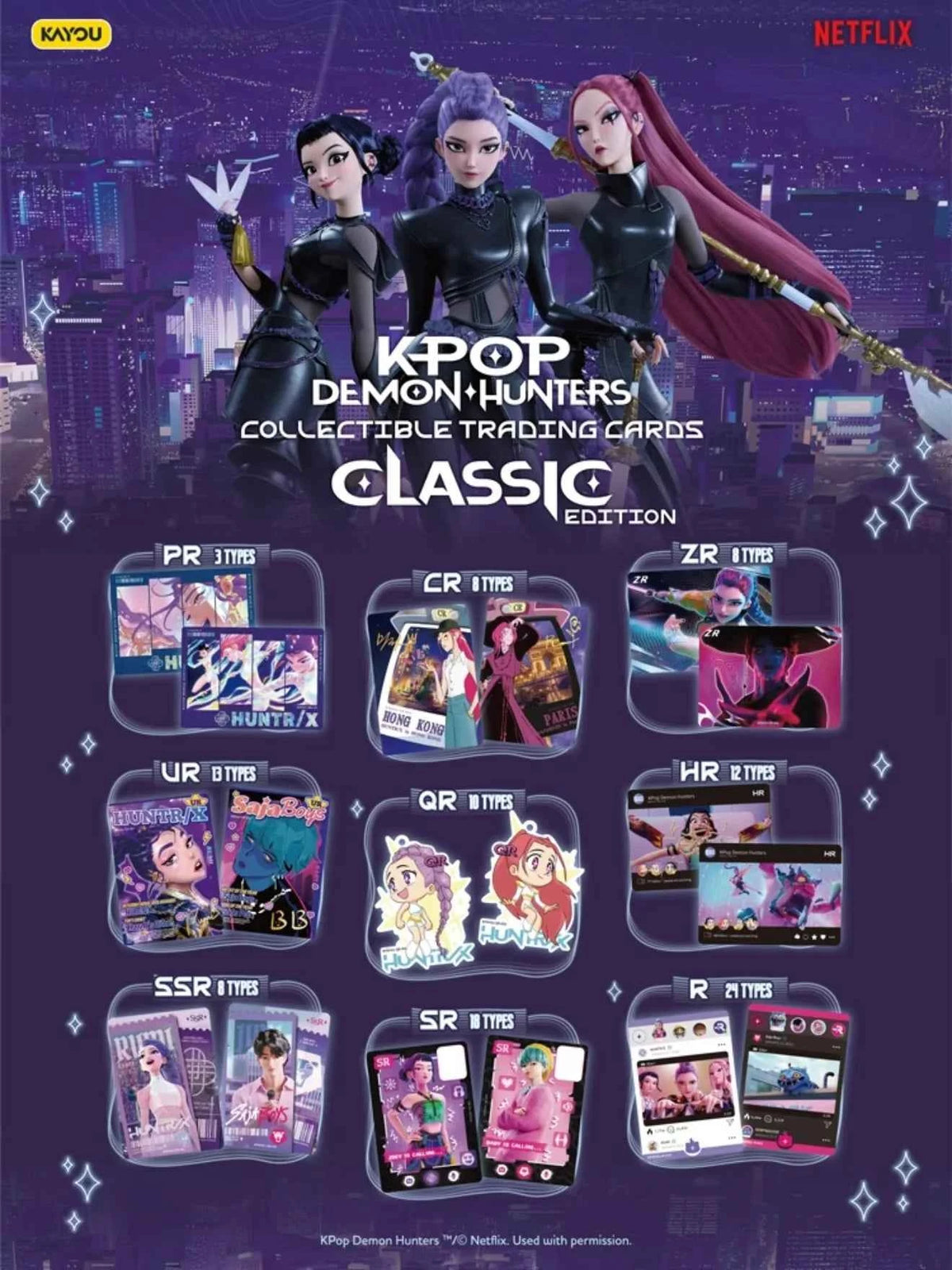 K-Pop Demon Hunters Classic Edition Platinum Booster Box – back of the box