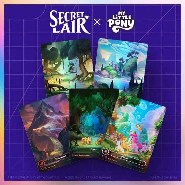 MTG Secret Lair x My Little Pony: The Lands of Equestria - Traditional Foil Edition — Wizards of the Coast sealed trading cards