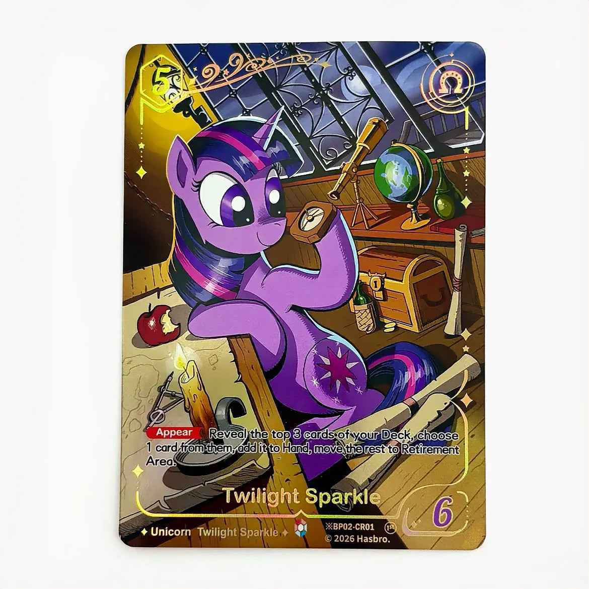My Little Pony Discord TCG Twilight Sparkle Shining Colorful Rare promo card, BP02-CR01