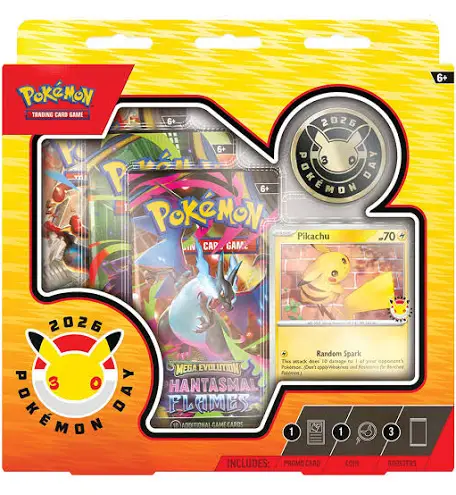 Pokémon Day 2026 Pikachu Collection Box – angled view of the sealed box