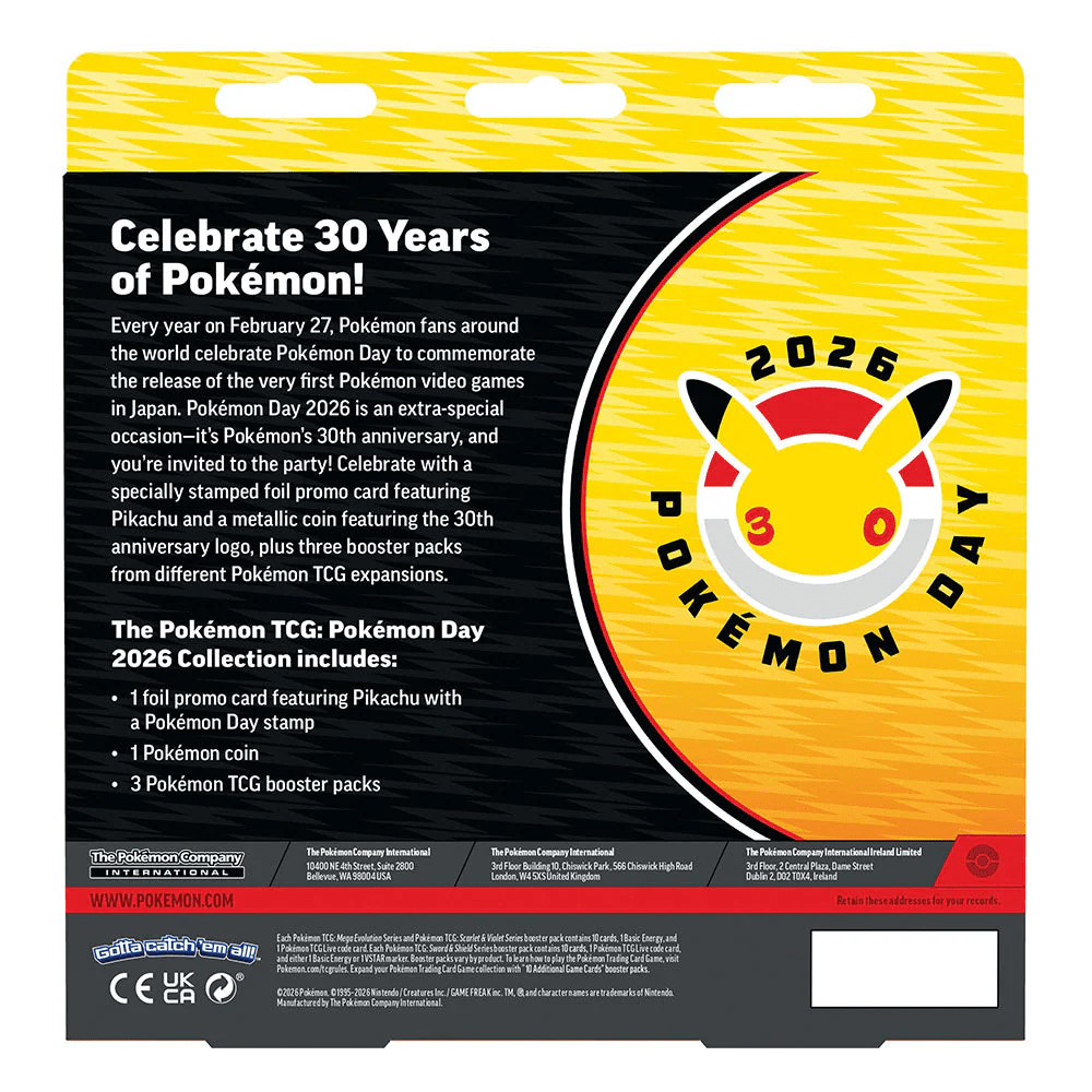 Pokémon Day 2026 Pikachu Collection Box – close-up packaging detail