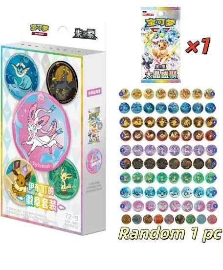 Pokémon Terastal Grand Gathering CSV9.5C Eeveelution pin badges, Simplified Chinese blind box