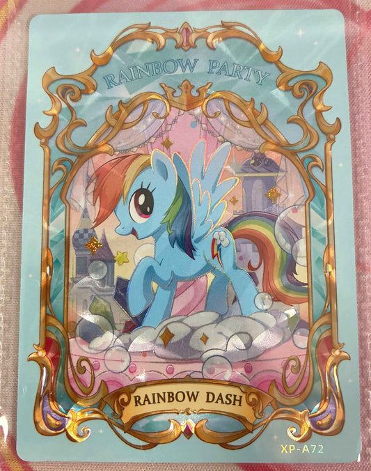 Rainbow Dash Rainbow Party card XP-A72, My Little Pony TCG single
