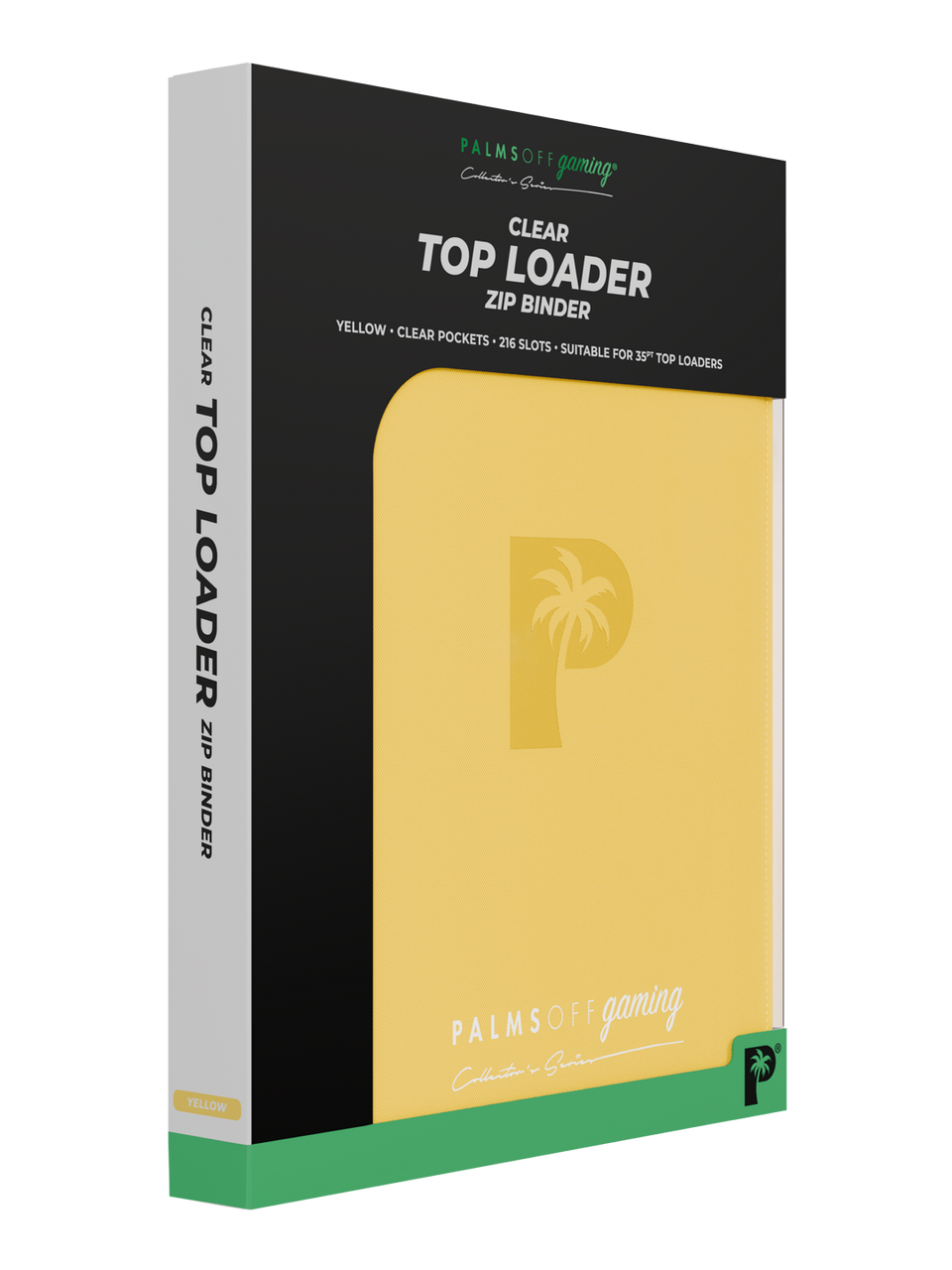 Palms Off Gaming 9-pocket top loader zip binder in yellow