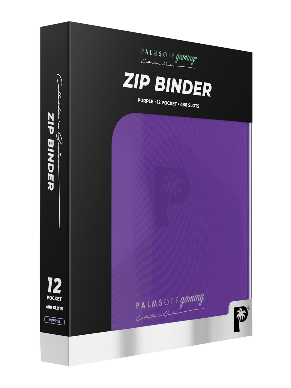 Palms Off Gaming 12-pocket zip binder in purple